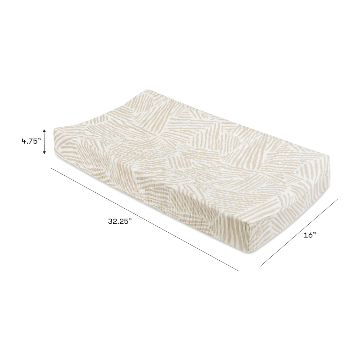 Quilted Changing Pad Cover in GOTS Certified Organic Muslin Cotton