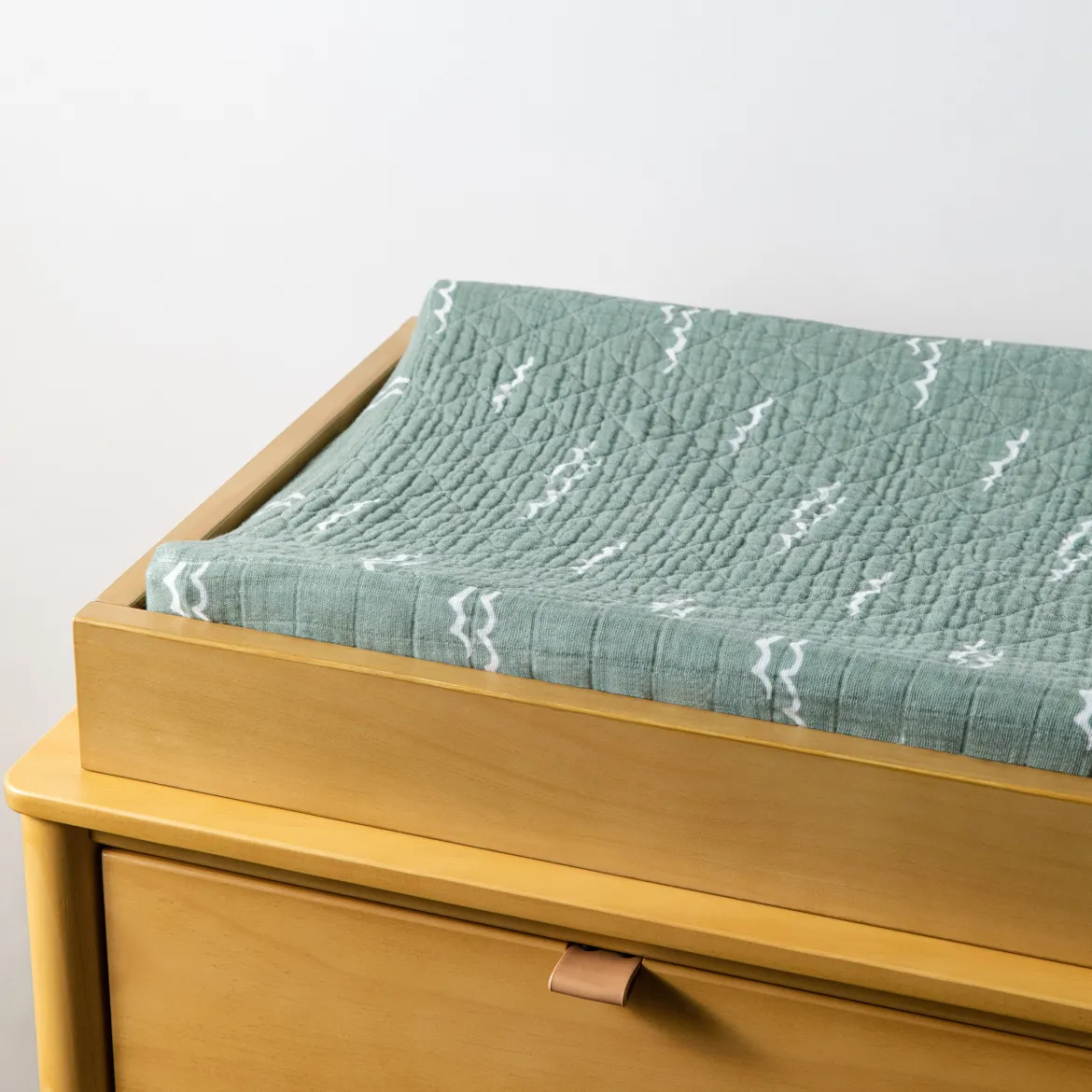 Quilted Changing Pad Cover in GOTS Certified Organic Muslin Cotton