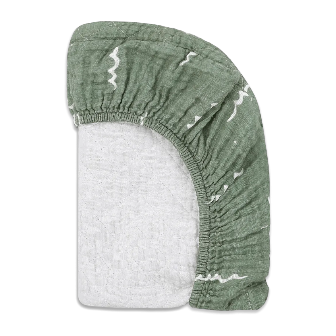 Quilted Changing Pad Cover in GOTS Certified Organic Muslin Cotton
