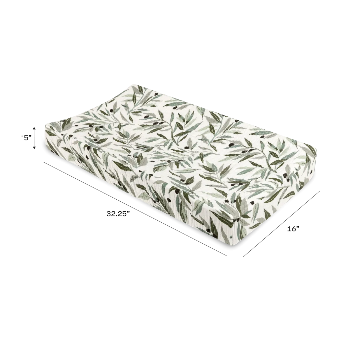 Quilted Changing Pad Cover in GOTS Certified Organic Muslin Cotton