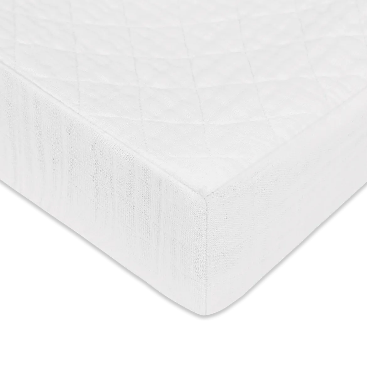 Quilted Changing Pad Cover in GOTS Certified Organic Muslin Cotton
