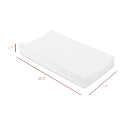 Quilted Changing Pad Cover in GOTS Certified Organic Muslin Cotton