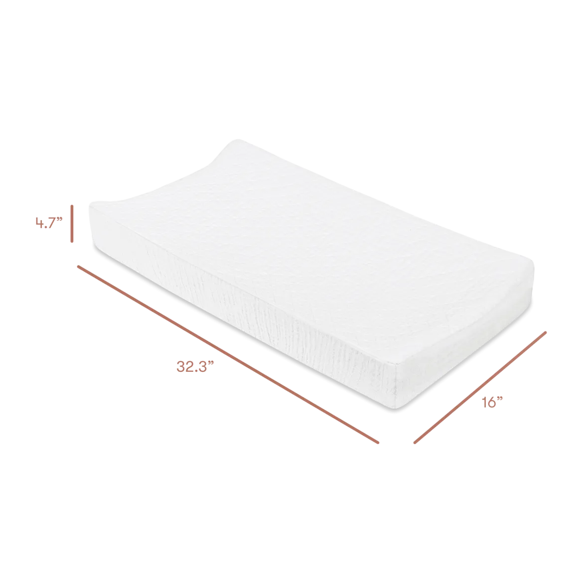 Quilted Changing Pad Cover in GOTS Certified Organic Muslin Cotton