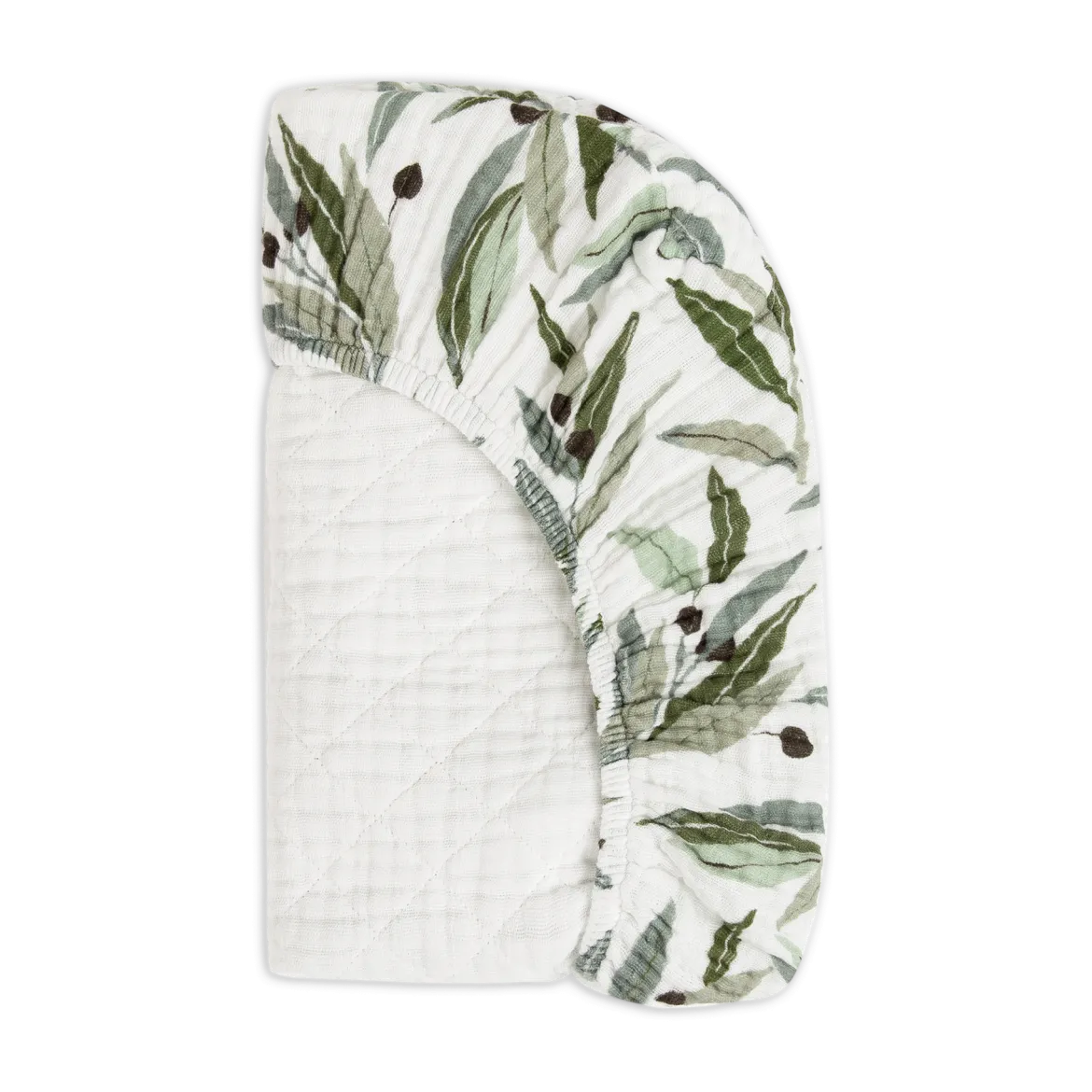 Quilted Changing Pad Cover in GOTS Certified Organic Muslin Cotton