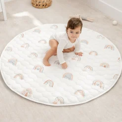 Quilted Kids Play Mat with Non-Slip Bottom