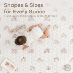 Quilted Kids Play Mat with Non-Slip Bottom