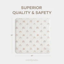 Quilted Kids Play Mat with Non-Slip Bottom