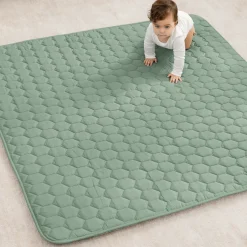 Quilted Kids Play Mat with Non-Slip Bottom