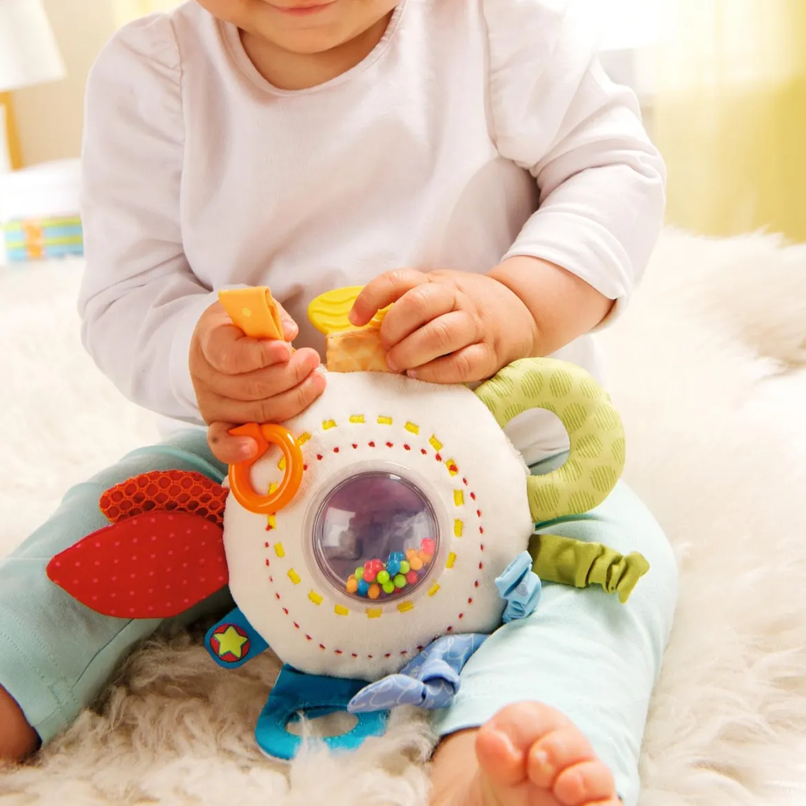 Rainbow Round Teether Cuddly