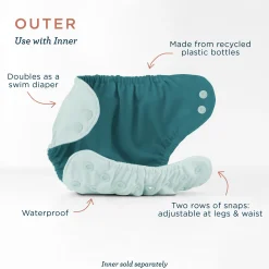 Recycled Diaper Cover (Outer) + Swim Diaper