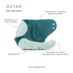 Recycled Diaper Cover (Outer) + Swim Diaper