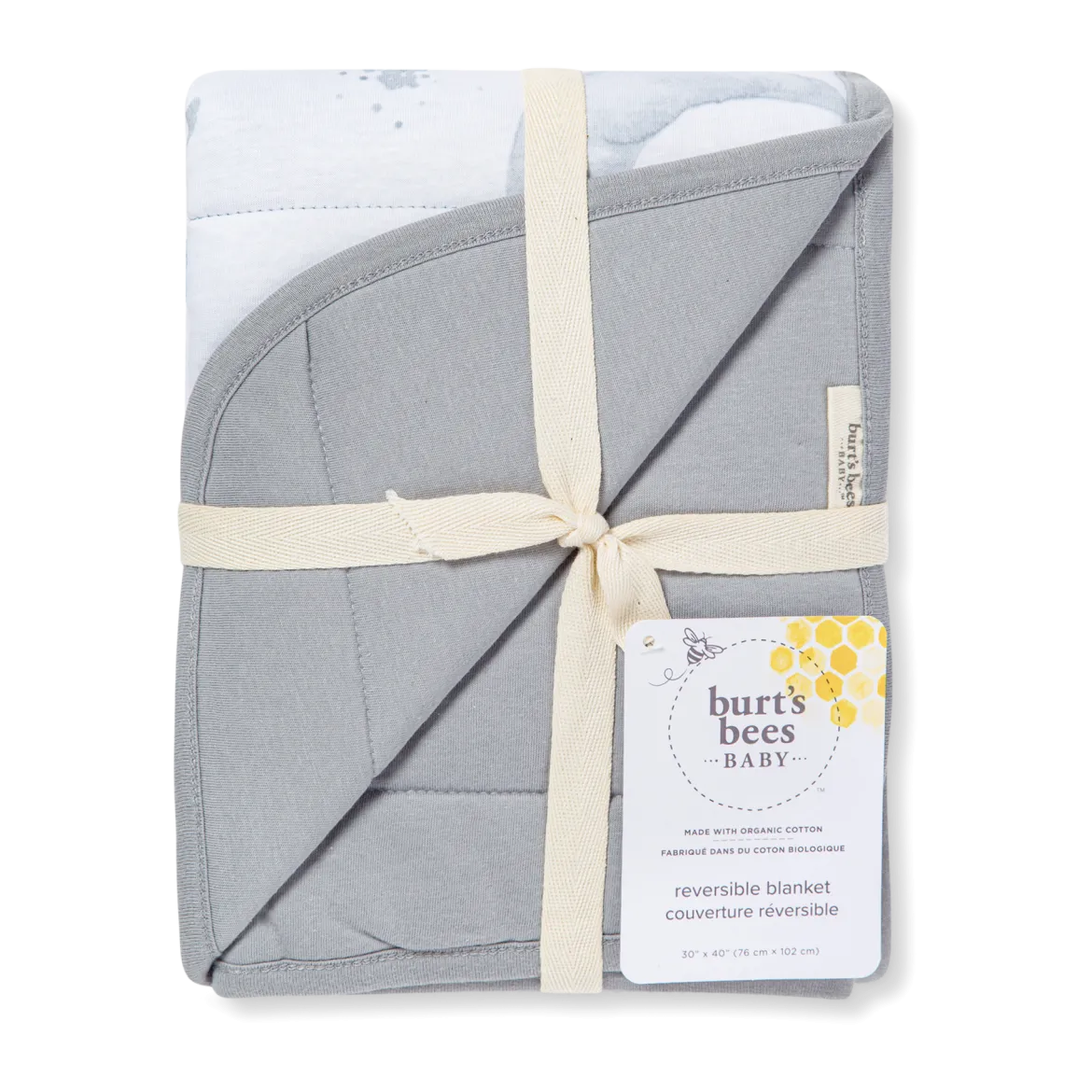 Reversible Organic Cotton Jersey Knit Blanket