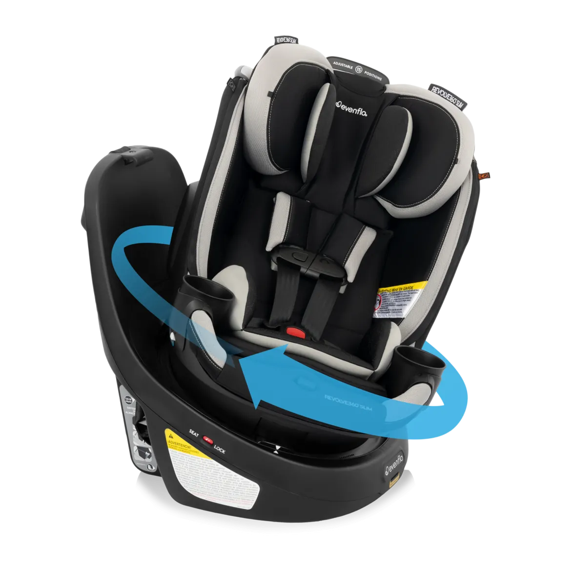 Revolve360 Slim 2-in-1 Rotational Car Seat with Quick Clean Cover