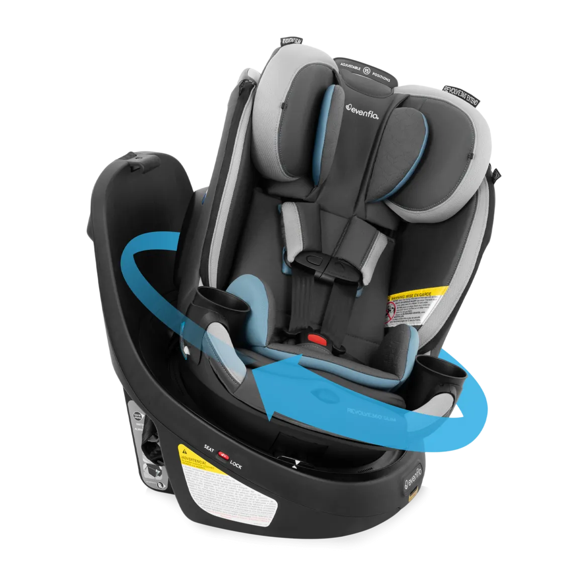 Revolve360 Slim 2-in-1 Rotational Car Seat with Quick Clean Cover