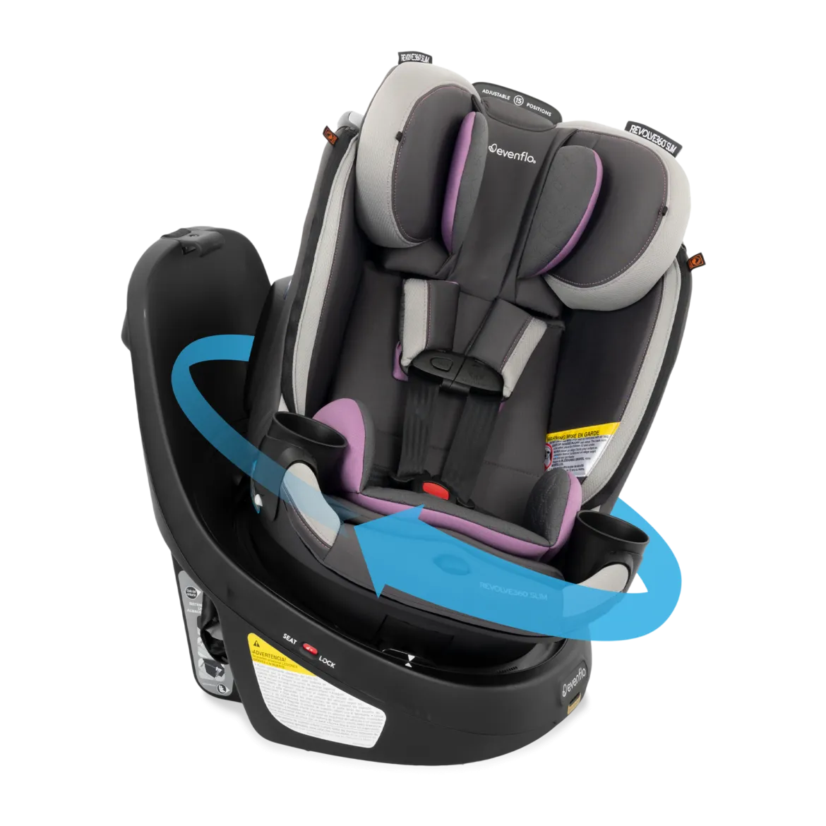 Revolve360 Slim 2-in-1 Rotational Car Seat with Quick Clean Cover