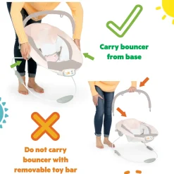 Safari Fun Vibrating Bouncer with Toy Bar