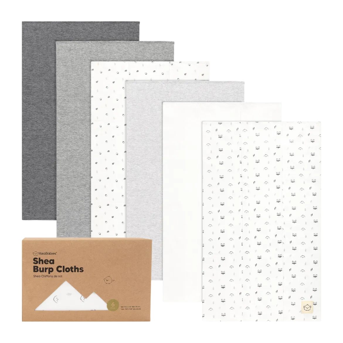 Shea Burp Cloths (6 Pack)