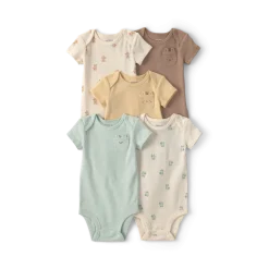 Short-Sleeve Bodysuits (5 Pack)