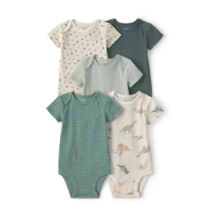Short-Sleeve Bodysuits (5 Pack)