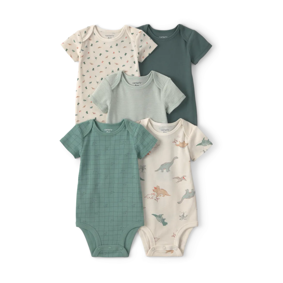 Short-Sleeve Bodysuits (5 Pack)