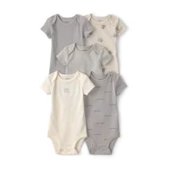Short-Sleeve Bodysuits (5 Pack)