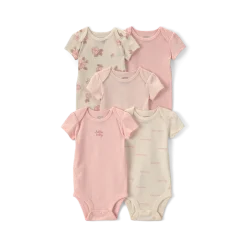 Short-Sleeve Bodysuits (5 Pack)