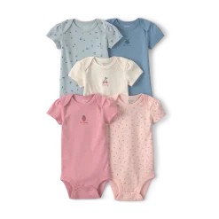 Short-Sleeve Bodysuits (5 Pack)
