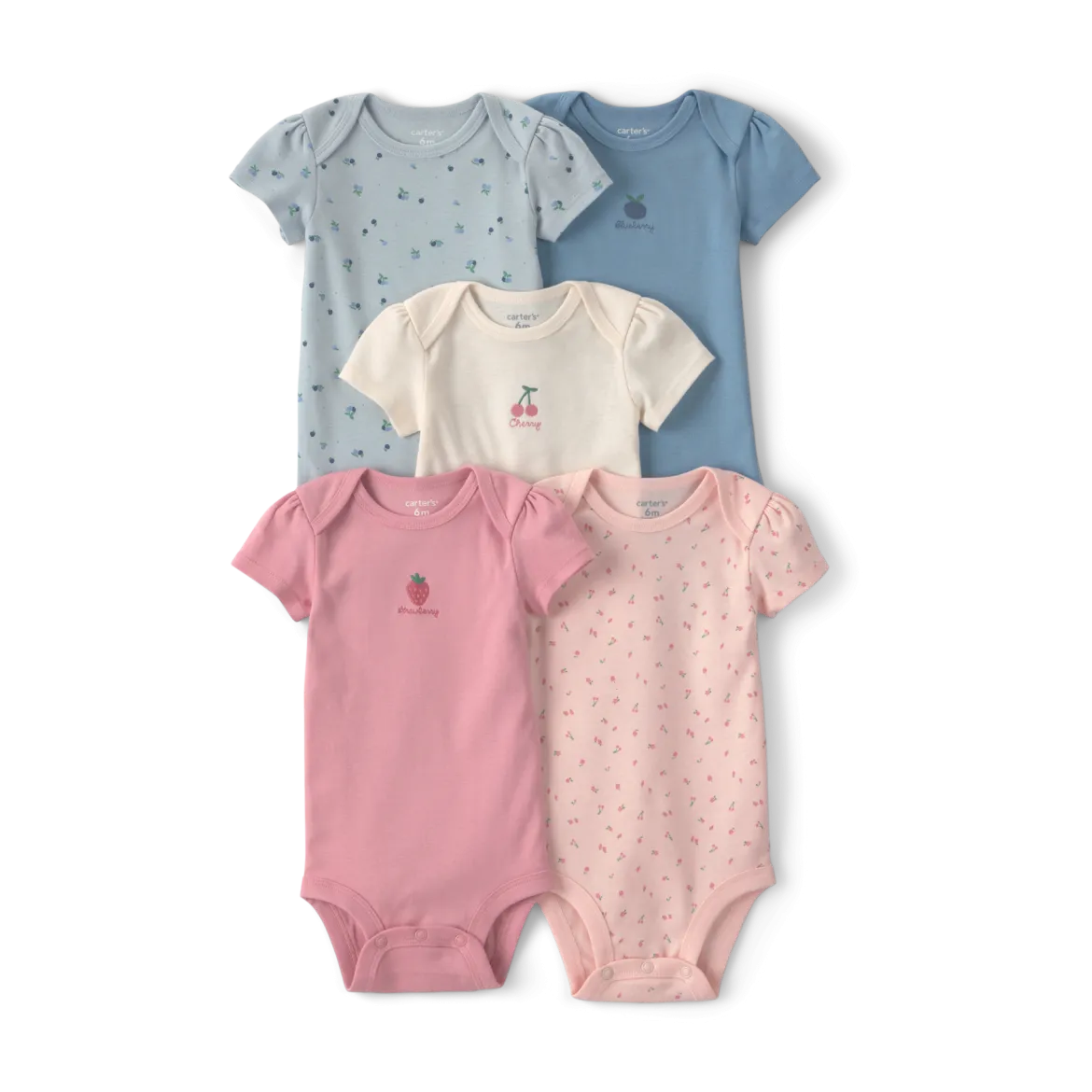 Short-Sleeve Bodysuits (5 Pack)