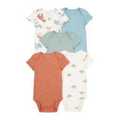 Short-Sleeve Bodysuits (5 Pack)