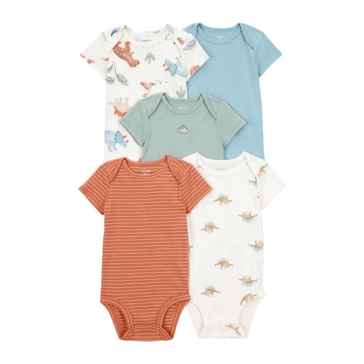 Short-Sleeve Bodysuits (5 Pack)
