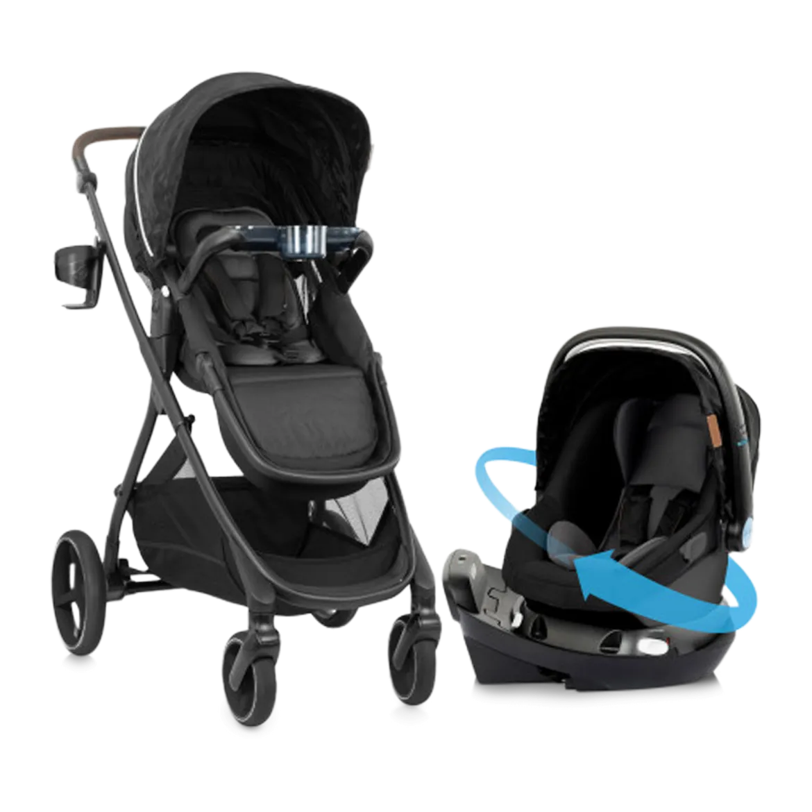 Shyft Intuiti+ Travel System featuring Revolve180 LiteMax NXT with SensorySoothe
