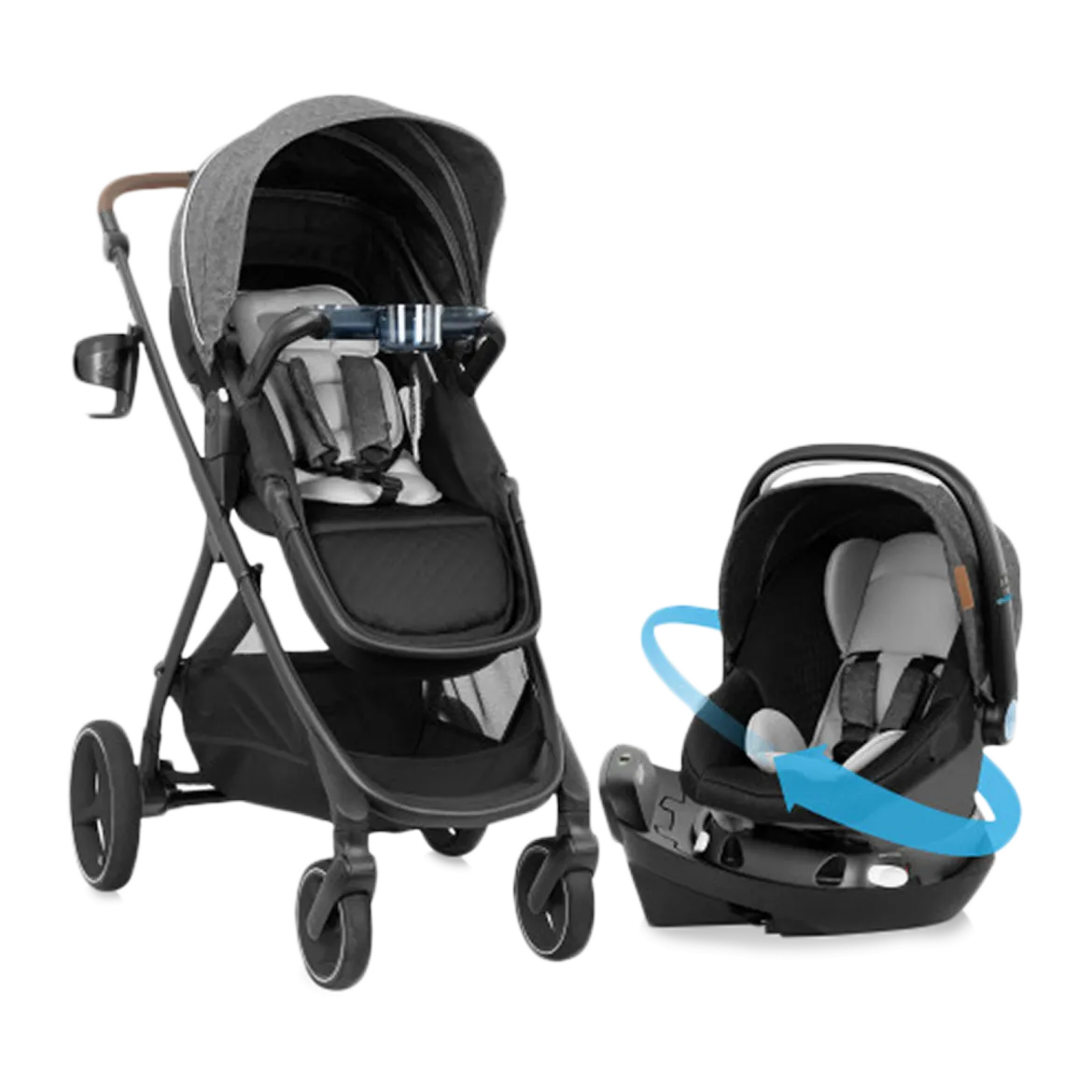 Shyft Intuiti+ Travel System featuring Revolve180 LiteMax NXT with SensorySoothe