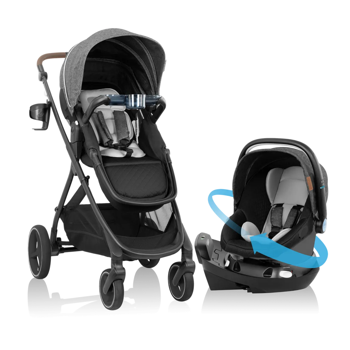 Shyft Intuiti+ Travel System featuring Revolve180 LiteMax NXT with SensorySoothe