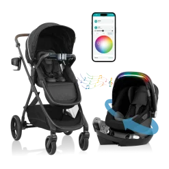 Shyft Intuiti+ Travel System featuring Revolve180 LiteMax NXT with SensorySoothe