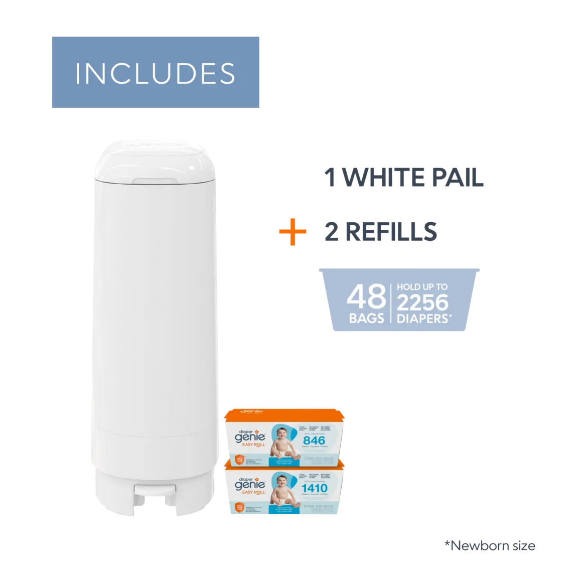 Signature Diaper Pail Gift Set with 48 Refill Bags