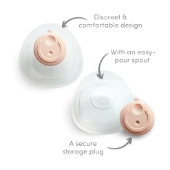 Silicone Breast Milk Collector Cups with Storage Plug (2 Pack)