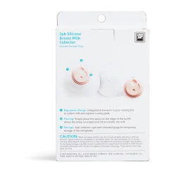 Silicone Breast Milk Collector Cups with Storage Plug (2 Pack)