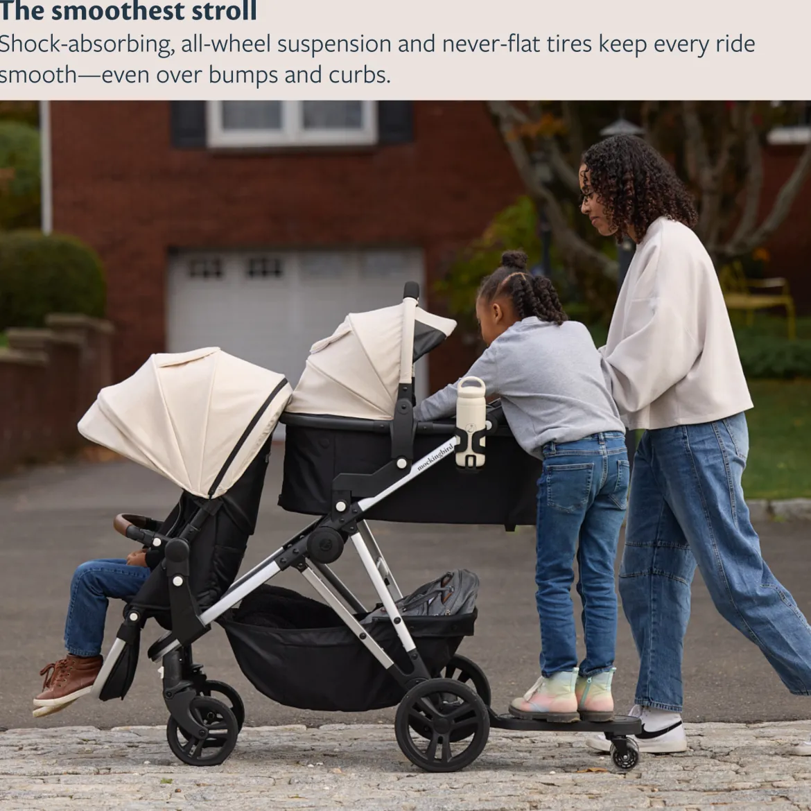 Single-to-Double Stroller 3.0 and Bassinet Bundle