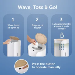 SmartWave Plus Touch-Free Diaper Pail