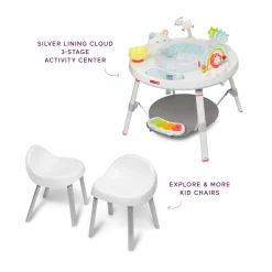 3-Stage Activity Center and Kid Chairs Bundle
