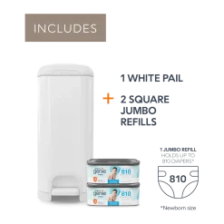 Stainless Steel Select Pail Gift Set with 2 Jumbo Refills