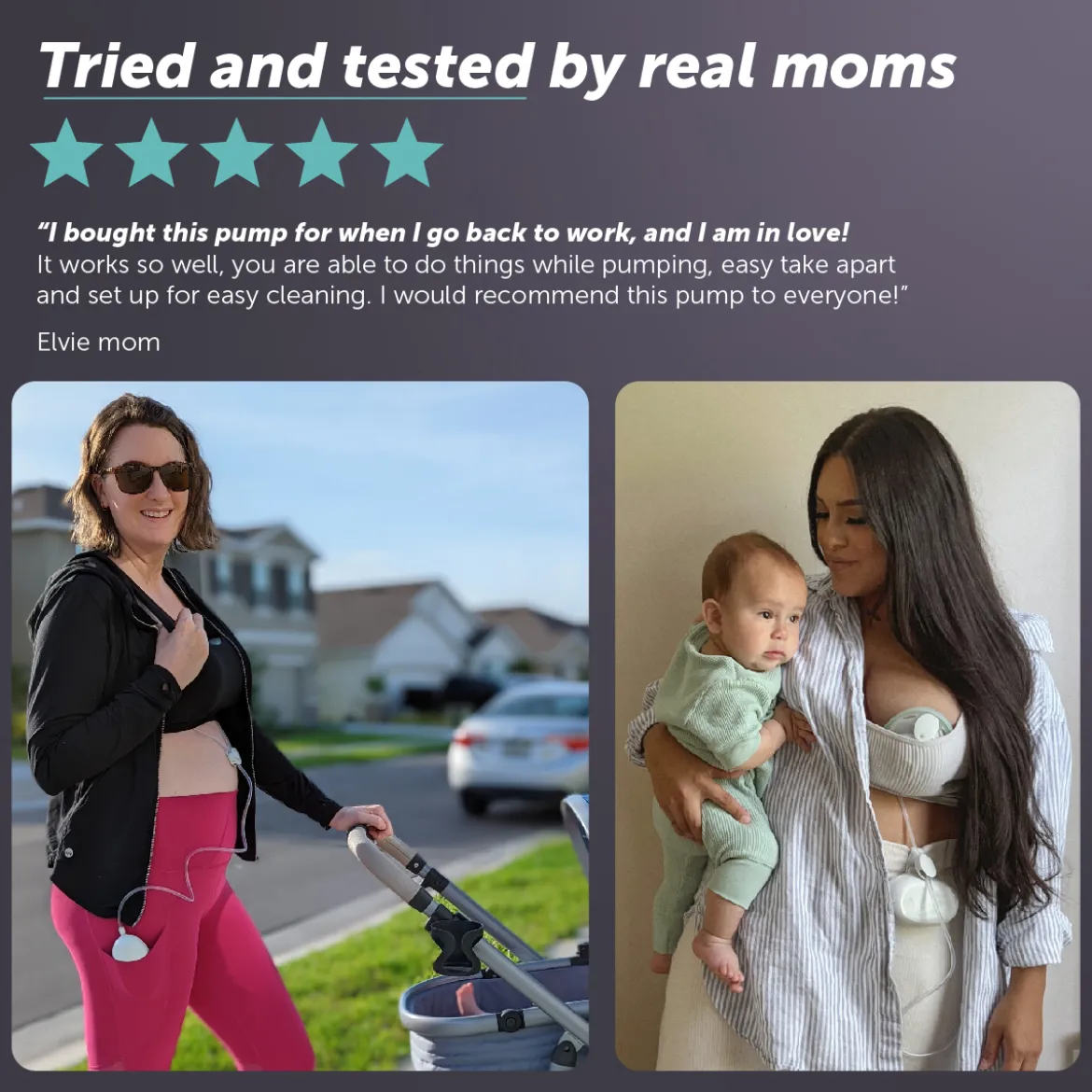 Stride Hands Free Double Electric Breast Pump