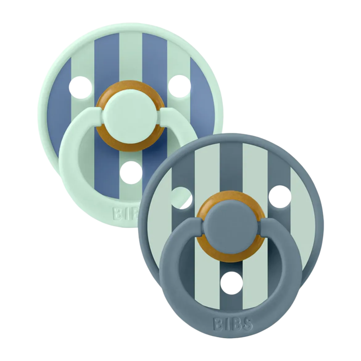Studio Block Colour Natural Rubber Pacificier (2 Pack)