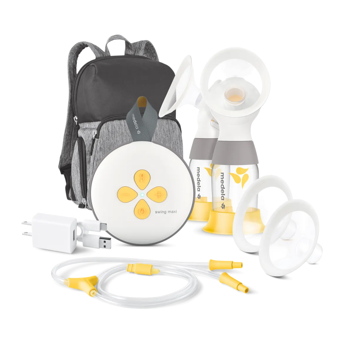Swing Maxi Double Electric Breast Pump with Bag and Accessories