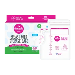 Temp-Sensing No-Leak Breast Milk Storage Bag with Easy Pour Spout