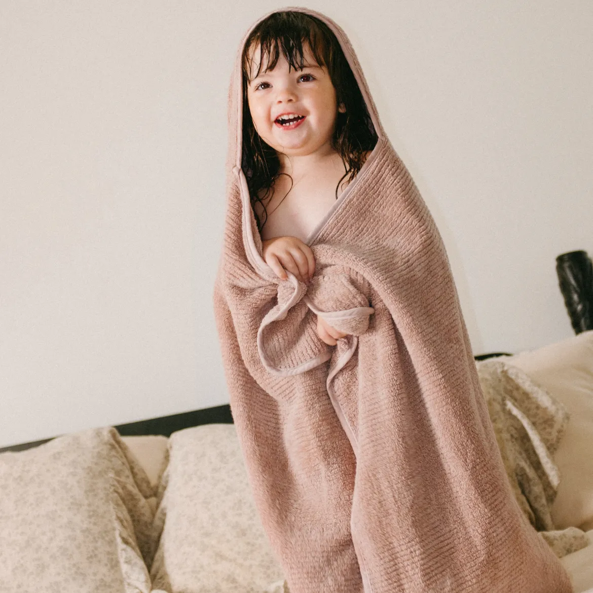 The Organic Ribbed Hooded Towel