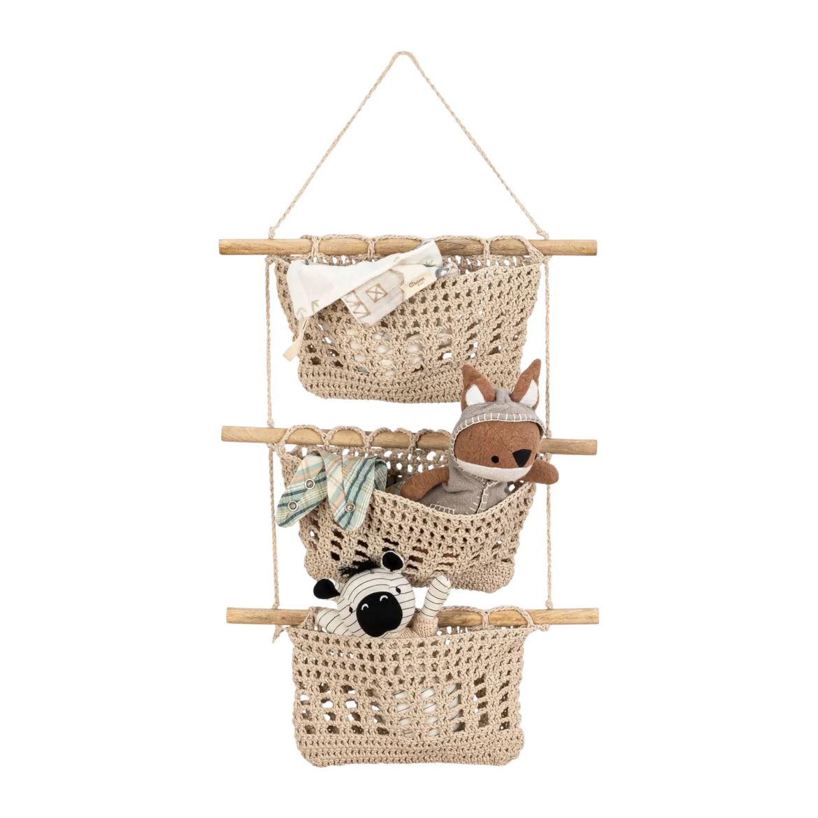 3-Tier Toy Hanging Wall Storage Organizer