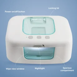 TinyBums Baby Wipe Warmer & Dispenser with LED Changing Light