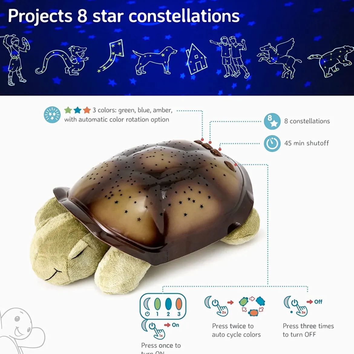 Twilight Turtle Constellation Night Light