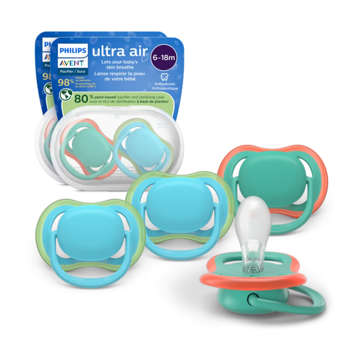 Ultra Air Pacifier 6-18M (4 Pack)